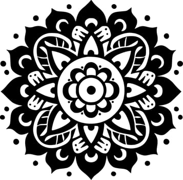 Mandala, Minimalist and Simple Silhouette - Vector illustration