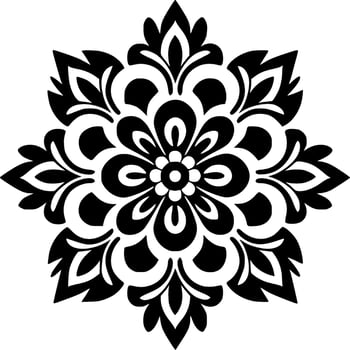 Mandala - Minimalist and Flat Logo - Vector illustration