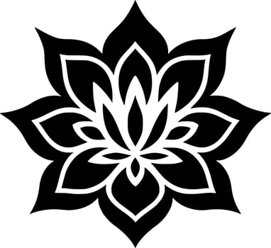 Mandala, Minimalist and Simple Silhouette - Vector illustration