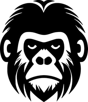 Monkey - Minimalist and Flat Logo - Vector illustration