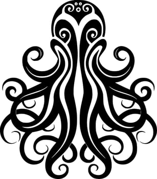 Octopus Tentacles, Minimalist and Simple Silhouette - Vector illustration