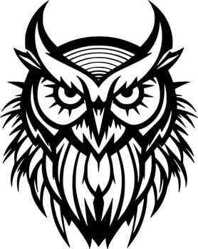 Owl, Minimalist and Simple Silhouette - Vector illustration
