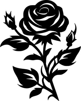 Roses - Minimalist and Flat Logo - Vector illustration