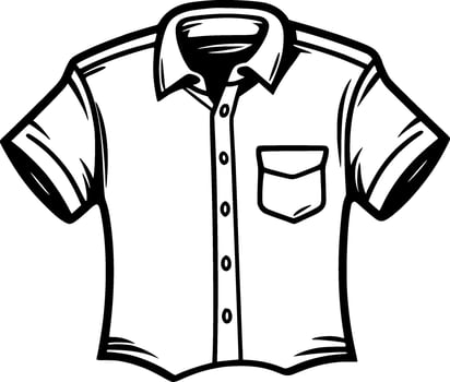 Shirt, Black and White Vector illustration