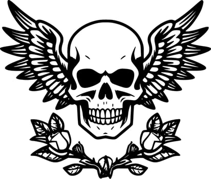Skull - Minimalist and Flat Logo - Vector illustration