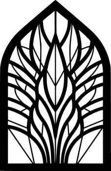 Stained Glass, Minimalist and Simple Silhouette - Vector illustration