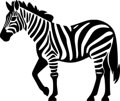 Zebra - Minimalist and Flat Logo - Vector illustration