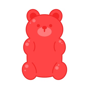 Jelly bears fruit gummy. Character Illustrator vector design.