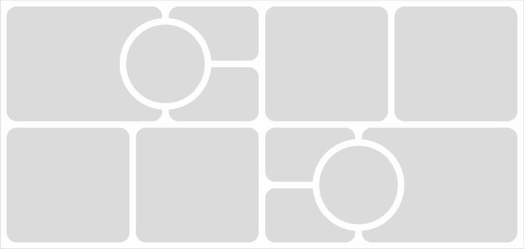 Pictures or photos frame collage. comics page grid layout abstract photo frames and digital photo wall template vector