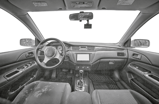 Inside moden car with transparent background, luxury car interior elements png illustration wallpaper