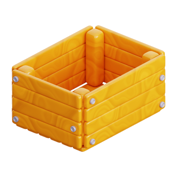 3D Crate Illustration png
