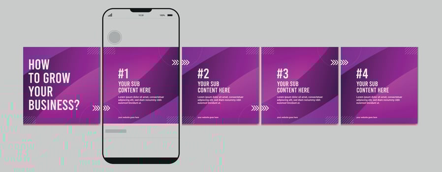 Set Of Carousel Post Template, Editable Carousel Post, social media carousel post for business vector