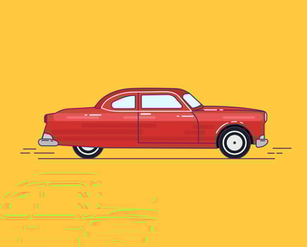Vintage retro car. Vector illustration