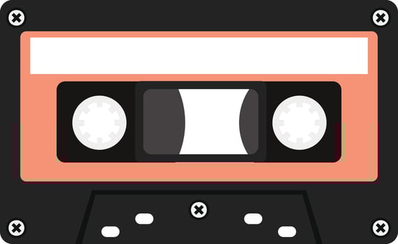 Vintage Music Audio Cassette Tape vector