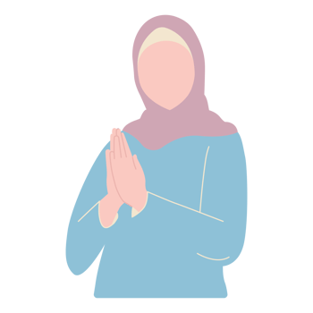 Muslim woman greeting png