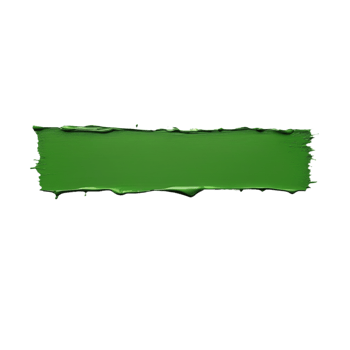 AI Generative green paint splashes strip on transparent background PNG image