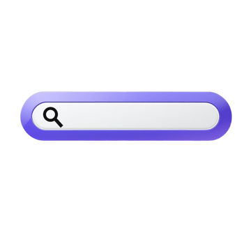 AI generated 3d search bar on transparent background PNG image