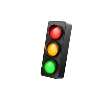 AI generated 3d traffic light on transparent background PNG image