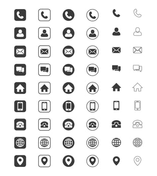 contact and web icon set. Website set icon vector. for computer and mobile vector