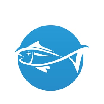 Fish abstract icon design logo template,Creative vector symbol of fishing club or online shop.