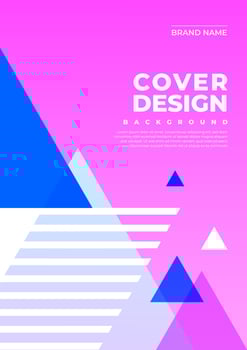 Brochure and book cover design template with abstract background vector