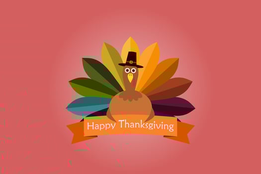 Celebration of Thanksgiving Day with turkey bird. Happy Thanksgiving Day Greeting Card design. vector