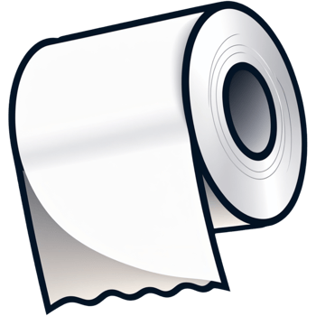 Toilet tissue paper roll icon. AI Generative png