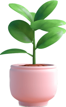 Potted plant png with AI generated.