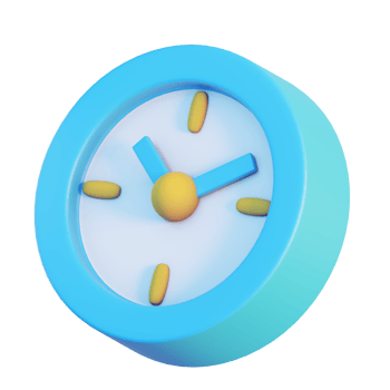 Blue watch isolated. 3D Rendering png