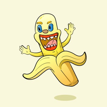 banana character vector suitable for logo purposes, learning media, and others