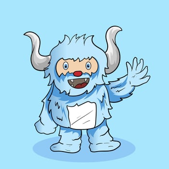 Cute Monster Comic halloween joyful monster characters kids cartoon character design for poster, baby products logo and packaging design. vector