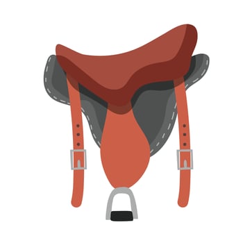 Saddle for a horse. vector design on white background
