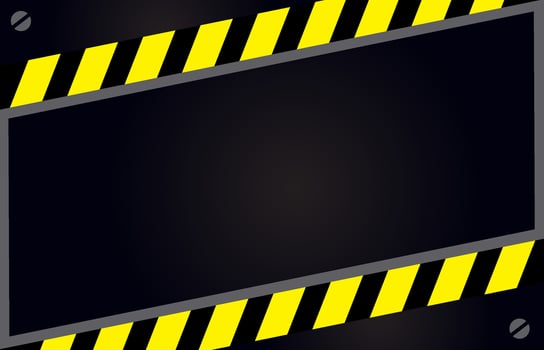 Under construction background in yellow and black stripes vector