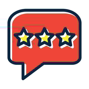 Feedback Thick Line Filled Dark Colors vector