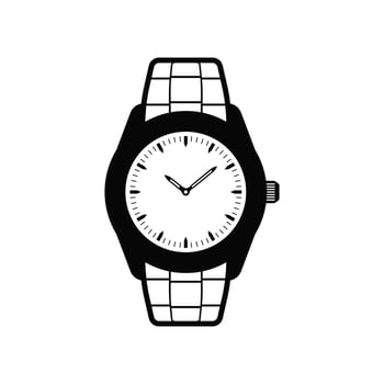 Watch vector icon isolated on white background