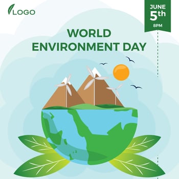World Environment Day concept poster design vector