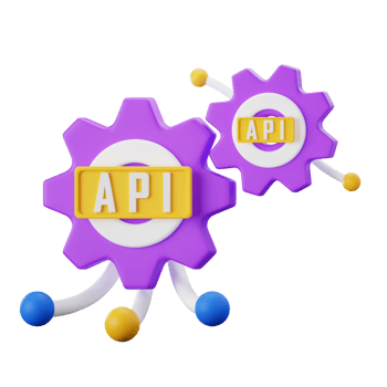 API Setting Design and Development 3D Illustrations png