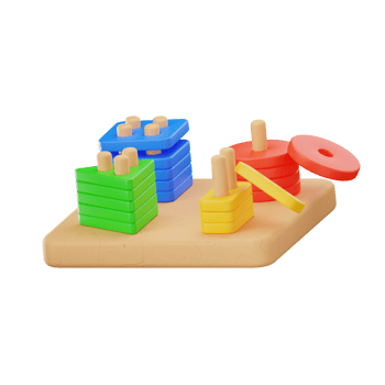 Shape Puzzle Kids Education Toys 3D Illustrations png