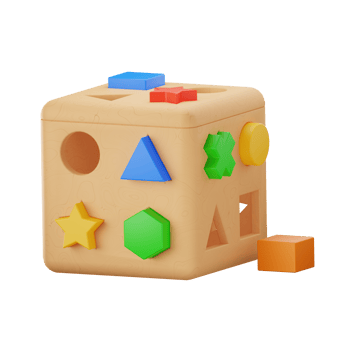 Puzzle Box Kids Education Toys 3D Illustrations png
