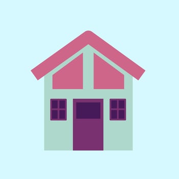Flat Illustration Of House Exterior vector