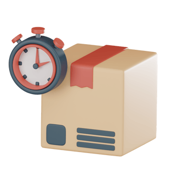 Express time delivery logistics icon 3D render png