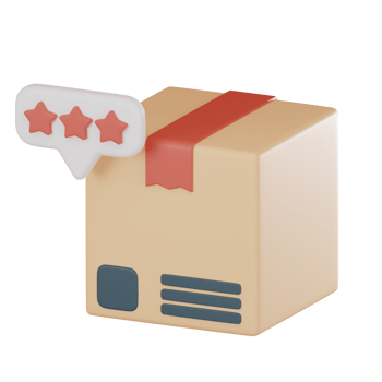 Delivery package rating logistics icon 3D render png