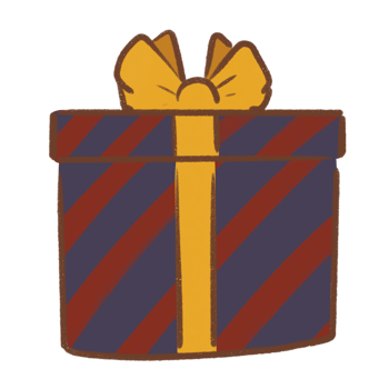 Red blue present png