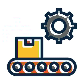 Production Vector Thick Line Filled Dark Colors