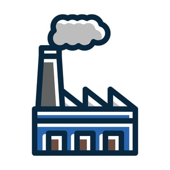 Industry Vector Thick Line Filled Dark Colors