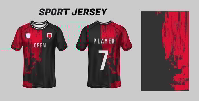 Sport Jersey Design Fabric Textile for Sublimation vector