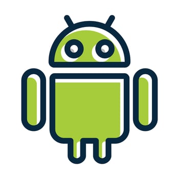 Android Vector Thick Line Filled Dark Colors