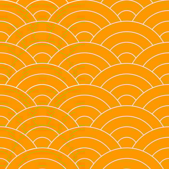 Orange Japanese wave pattern background. Japanese seamless pattern vector. Waves background illustration. for clothing, wrapping paper, backdrop, background, gift card. vector