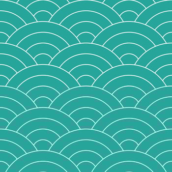 Green Japanese wave pattern background. Japanese seamless pattern vector. Waves background illustration. for clothing, wrapping paper, backdrop, background, gift card. vector