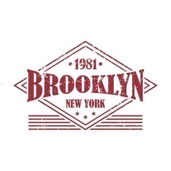 Brooklyn, New York typography t-shirt design, College-style Brooklyn clothing print. Illustration in vector format, USA typography t shirt design.